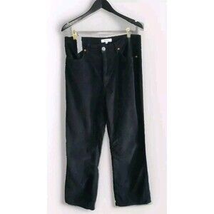Re/Done Corduroy Pants Women's 30 Black 70s Loose Flare 100% Cotton NWT